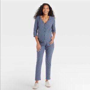 HATCH Button-Front Maternity Jumpsuit G.